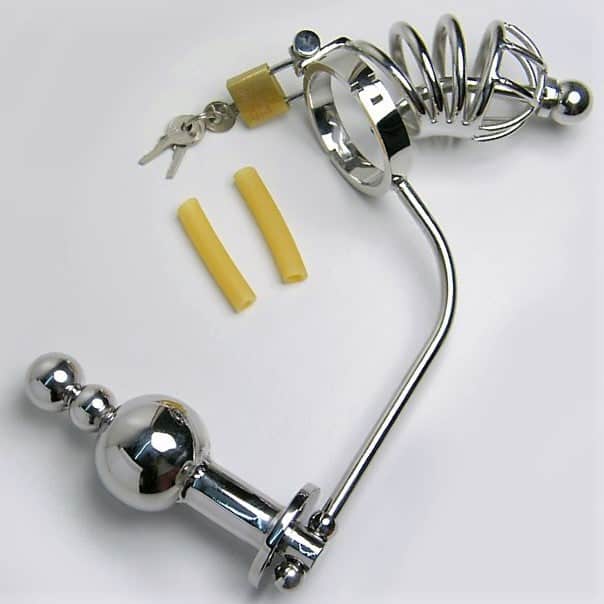 Keuschheitskäfig Analplug & Harnröhre