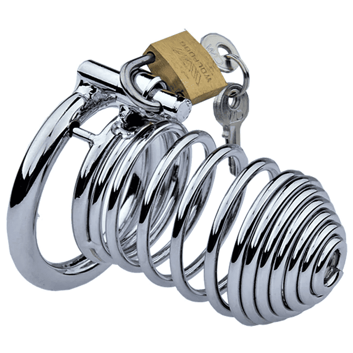 Keuschheitskäfig Mann - Metall - Spirale