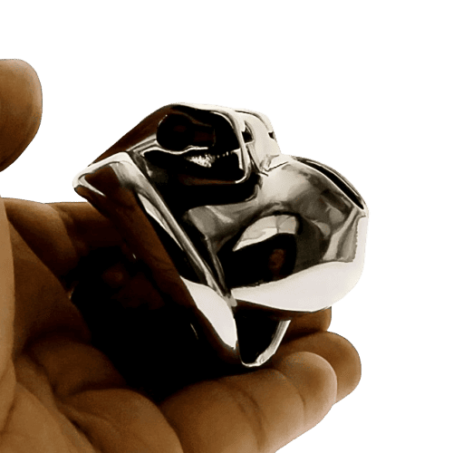 Keuschheitskäfig Mann - Metall - Meister Silber