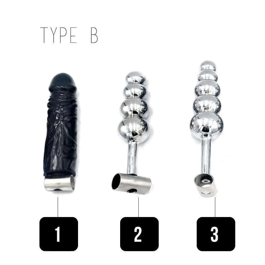 Keuschheitsgürtel Zubehör - Analplug & Dildo - Typ B