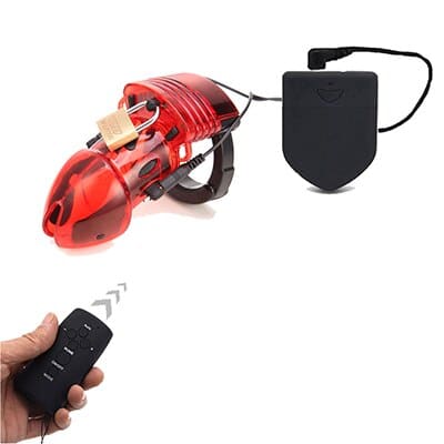 Keuschheitskäfig Plastik Elektrisch Gb 6000 Rot